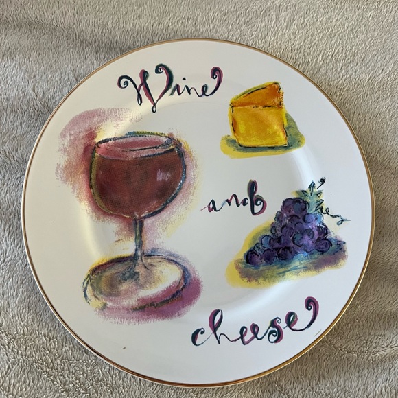 Rosanna Studio Wine and Cheese Salad /Appetizer Plates - Picture 3 of 6